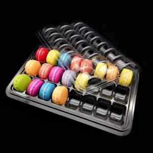Großhandel benutzerdefinierte Größen Macarons Box klare Süßigkeiten abbaubare Brotdose